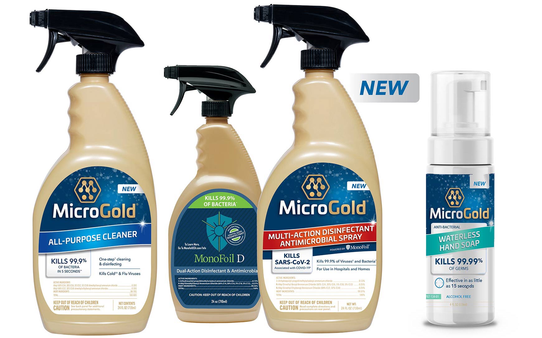 MicroGold® AllPurpose Cleaner, MicroGold® MutliAction Disinfectant