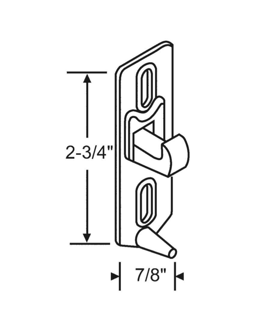 CROSSLY Patio Door Keeper 2 3/4" Long SDK1522 Sliding Door