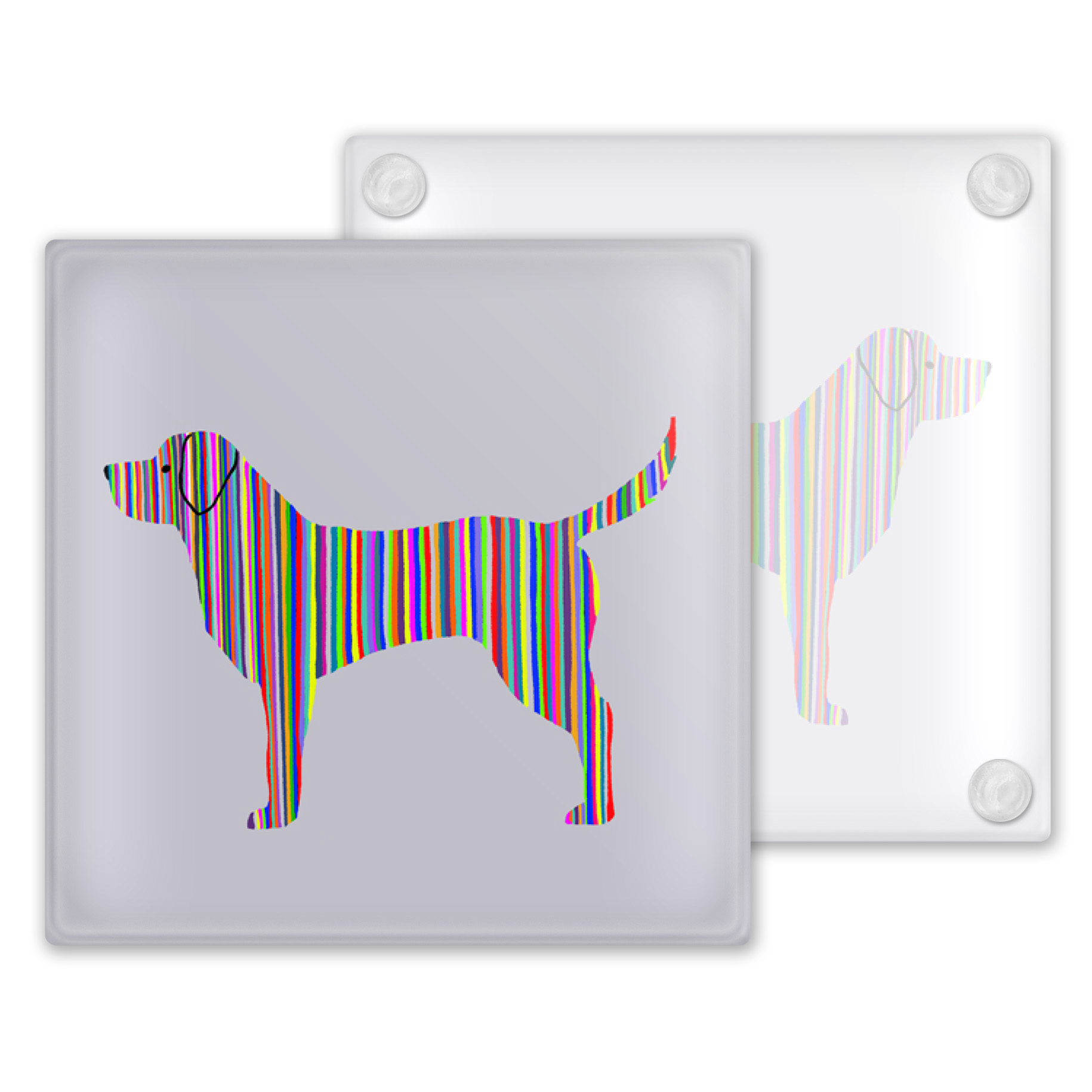 Glass Coaster Square Labrador The Hector Company