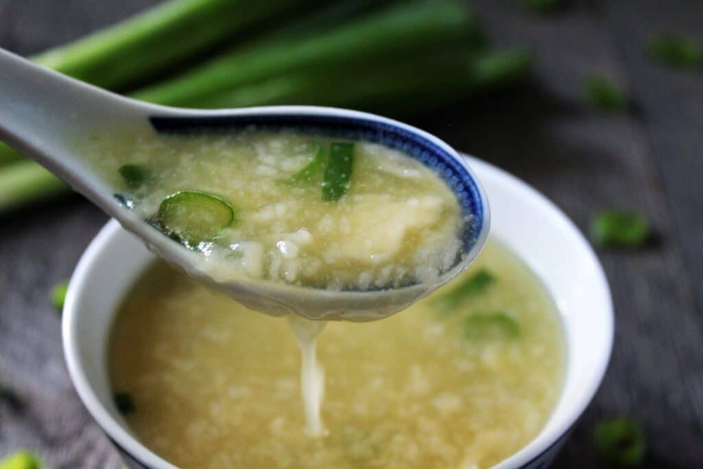 Vegan Egg Drop Soup - The Hidden Veggies