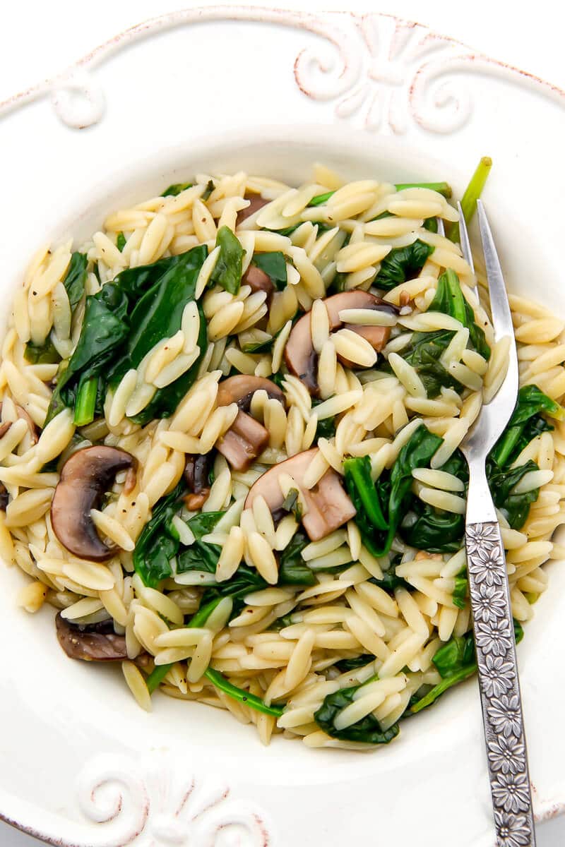 Vegan Orzo with Spinach and Lemon The Hidden Veggies