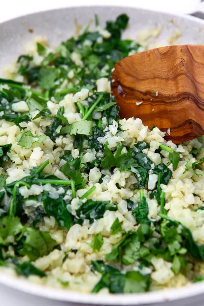 Cauliflower Risotto with Spinach The Hidden Veggies