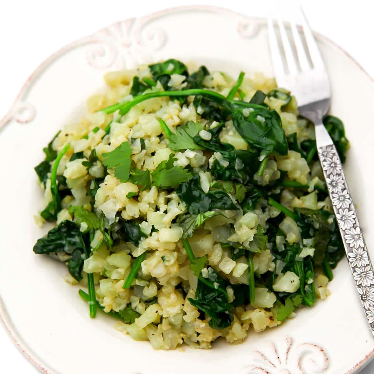 Cauliflower Risotto with Spinach The Hidden Veggies
