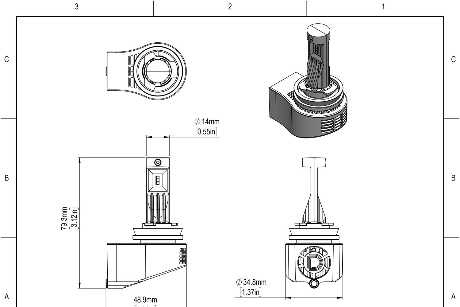 H11: SL1 LED Headlight Bulbs - The HID Factory