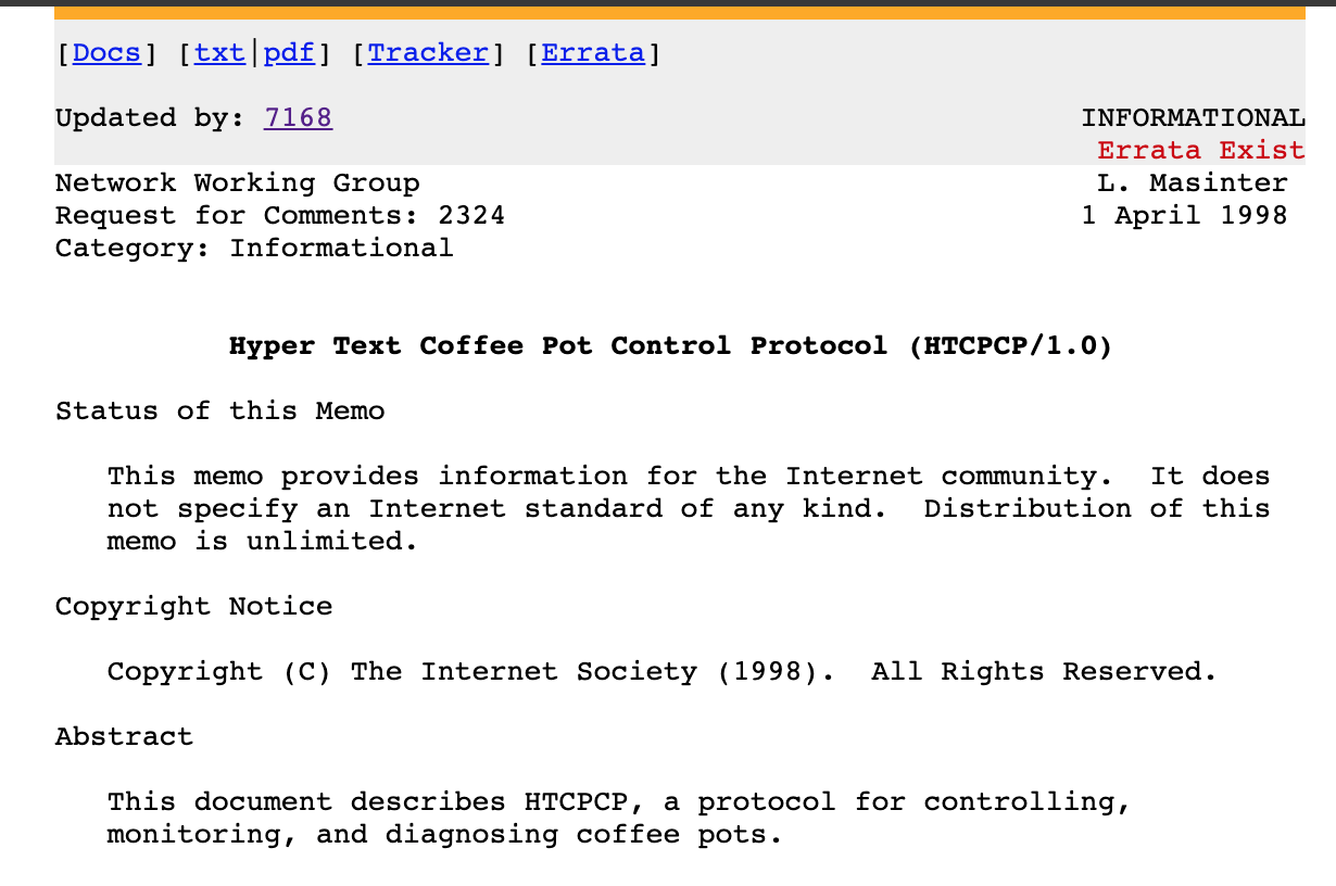 Images of Hyper Text Coffee Pot Control Protocol JapaneseClass.jp