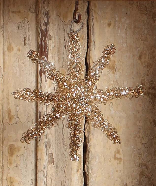 Wire Tinsel Star Ornament
