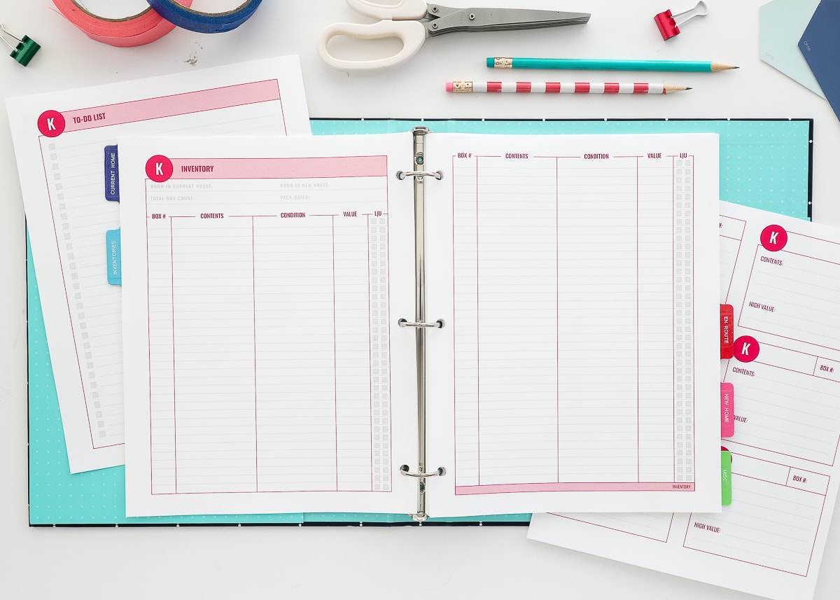 Printable Moving Box Labels & Inventories The Homes I Have Made