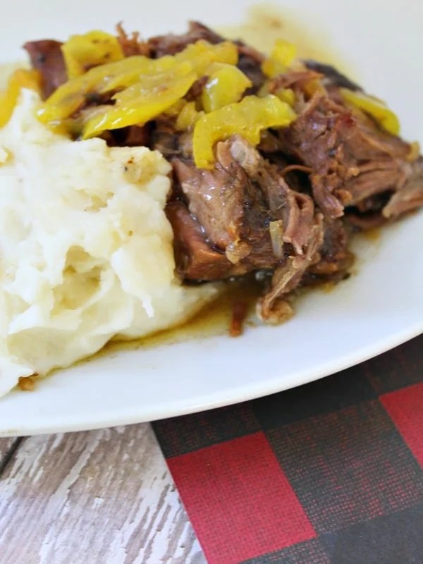 Slow Cooker Pepperoncini Pot Roast Recipe The Homespun Hydrangea