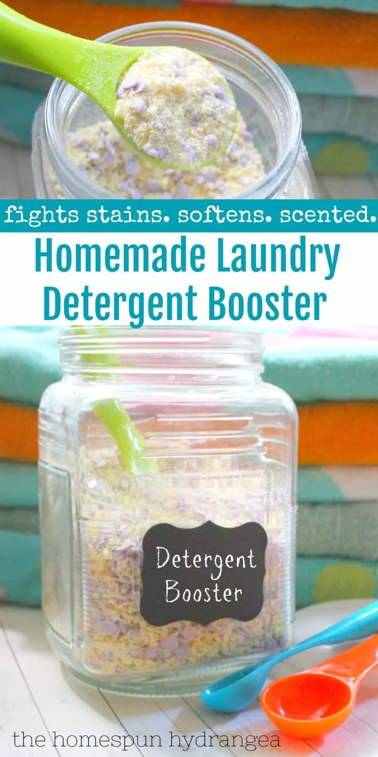 2 Ingredient Homemade Laundry Detergent Booster The Homespun Hydrangea