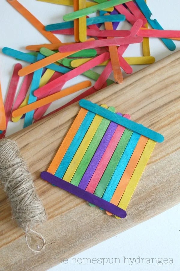 DIY Wood Craft Stick Bird Feeder Nature Craft for Kids