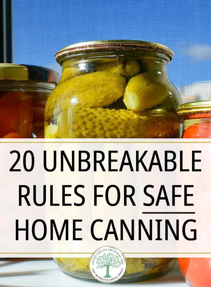 20 Unbreakable Rules for Safe Home Canning * The Homesteading Hippy