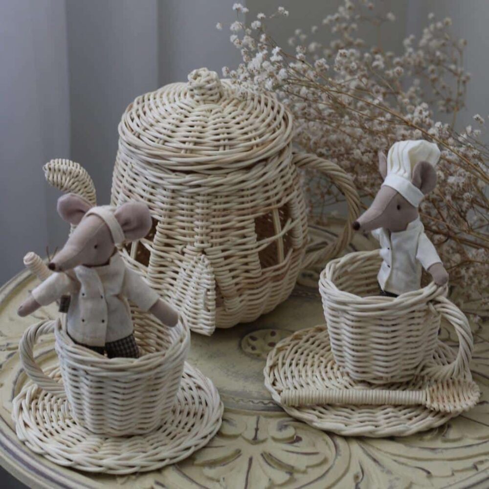 Handmade Rattan Teapot House Set ⋆ The Hoppi Hippo