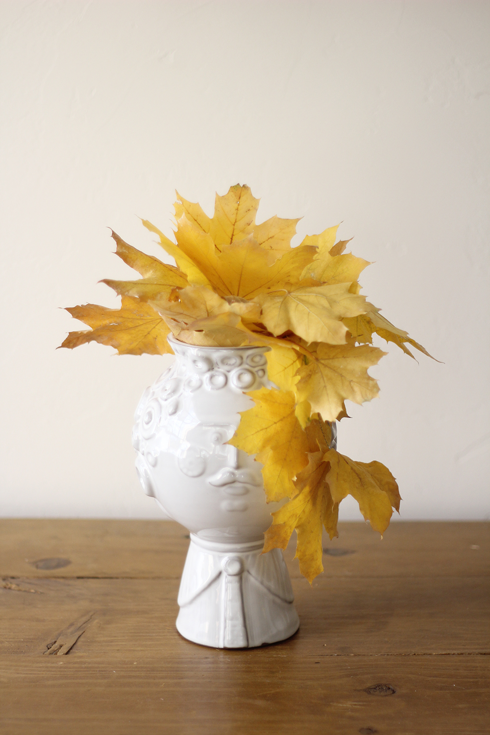Fall leaf head vase The House That Lars Built