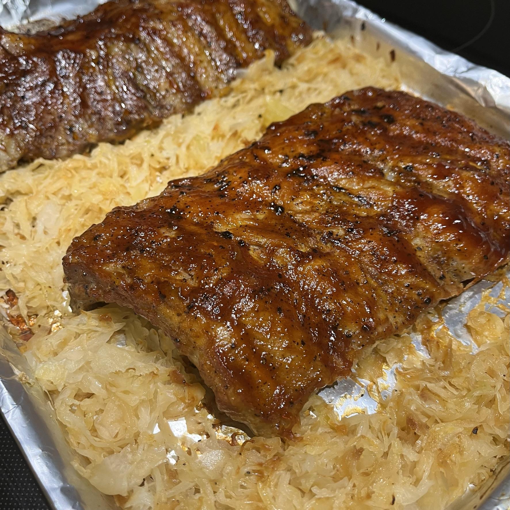Tender Oven Baked Pork Ribs with Sauerkraut The Hungary Soul