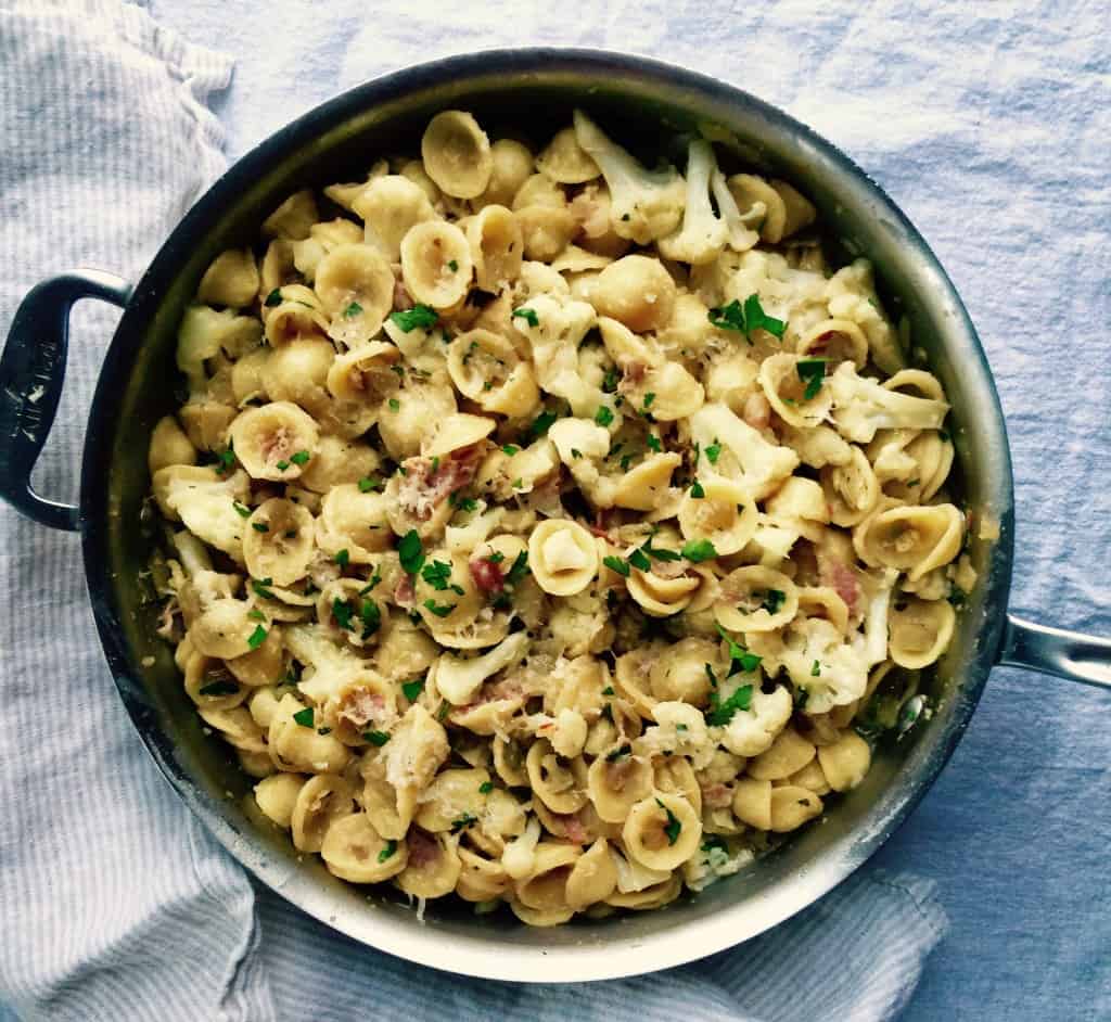 Orecchiette with Pancetta, Cauliflower and Bread Crumbs The Hungry