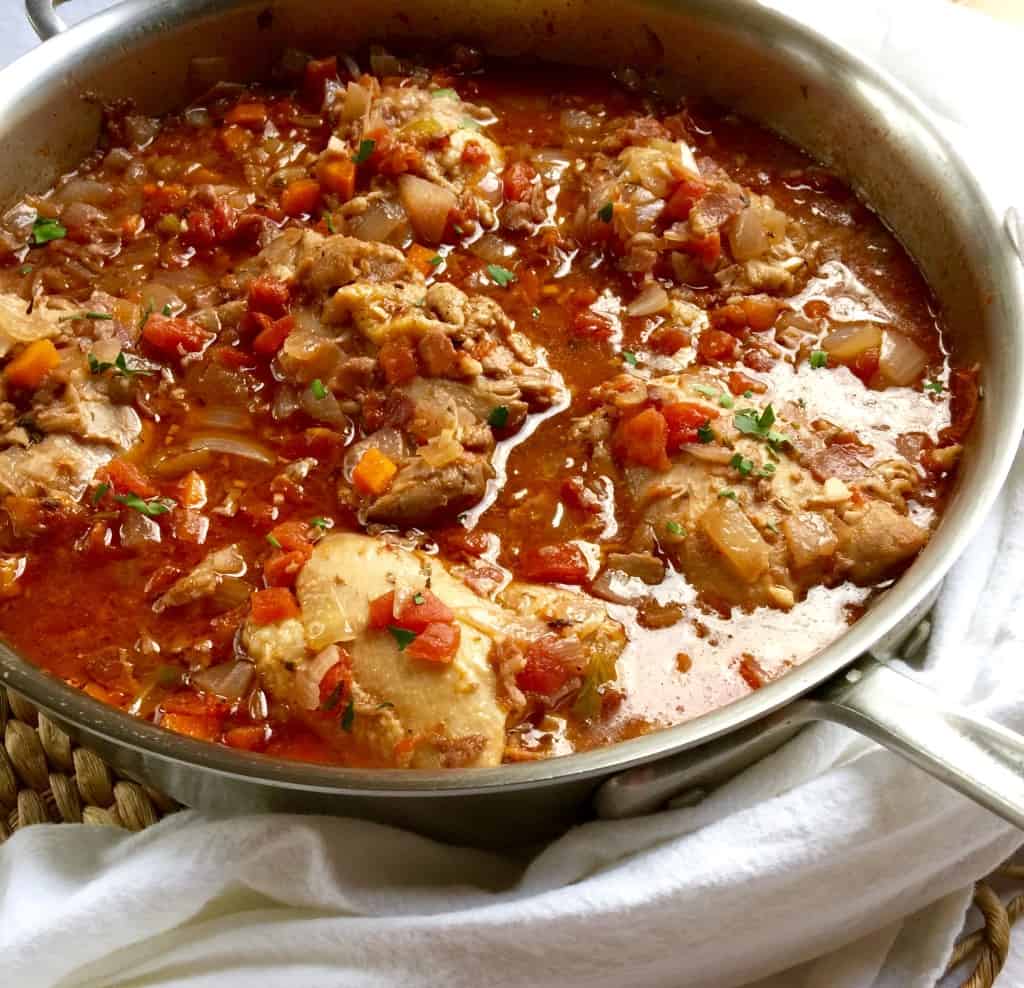 Recipe Chicken Braised with Pancetta and Tomatoes