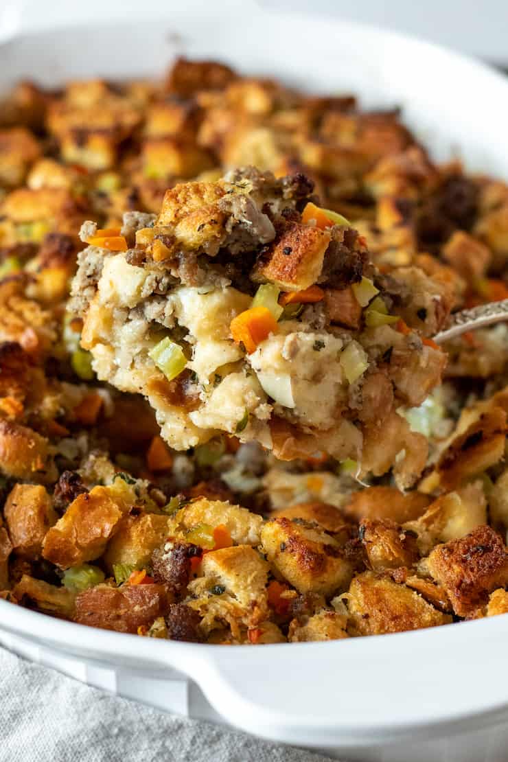 OldFashioned Bread Stuffing with Sausage Recipe