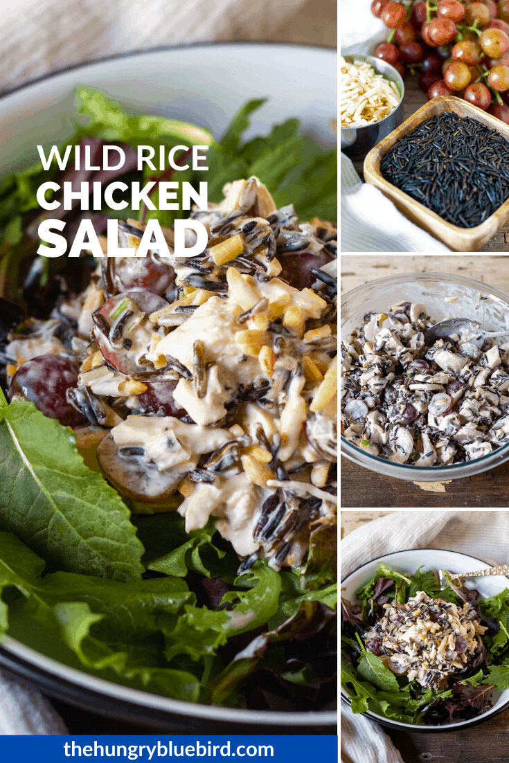 Wild Rice Chicken Salad with Grapes and Almonds The Hungry Bluebird