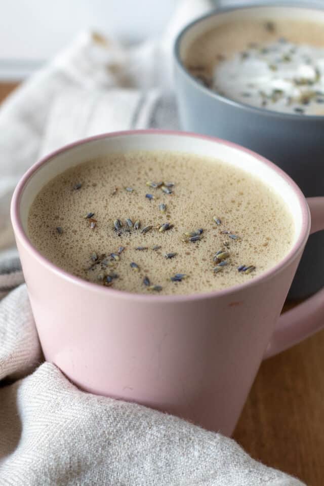 Honey Lavender Latte with Oat Milk The Hungry Bluebird