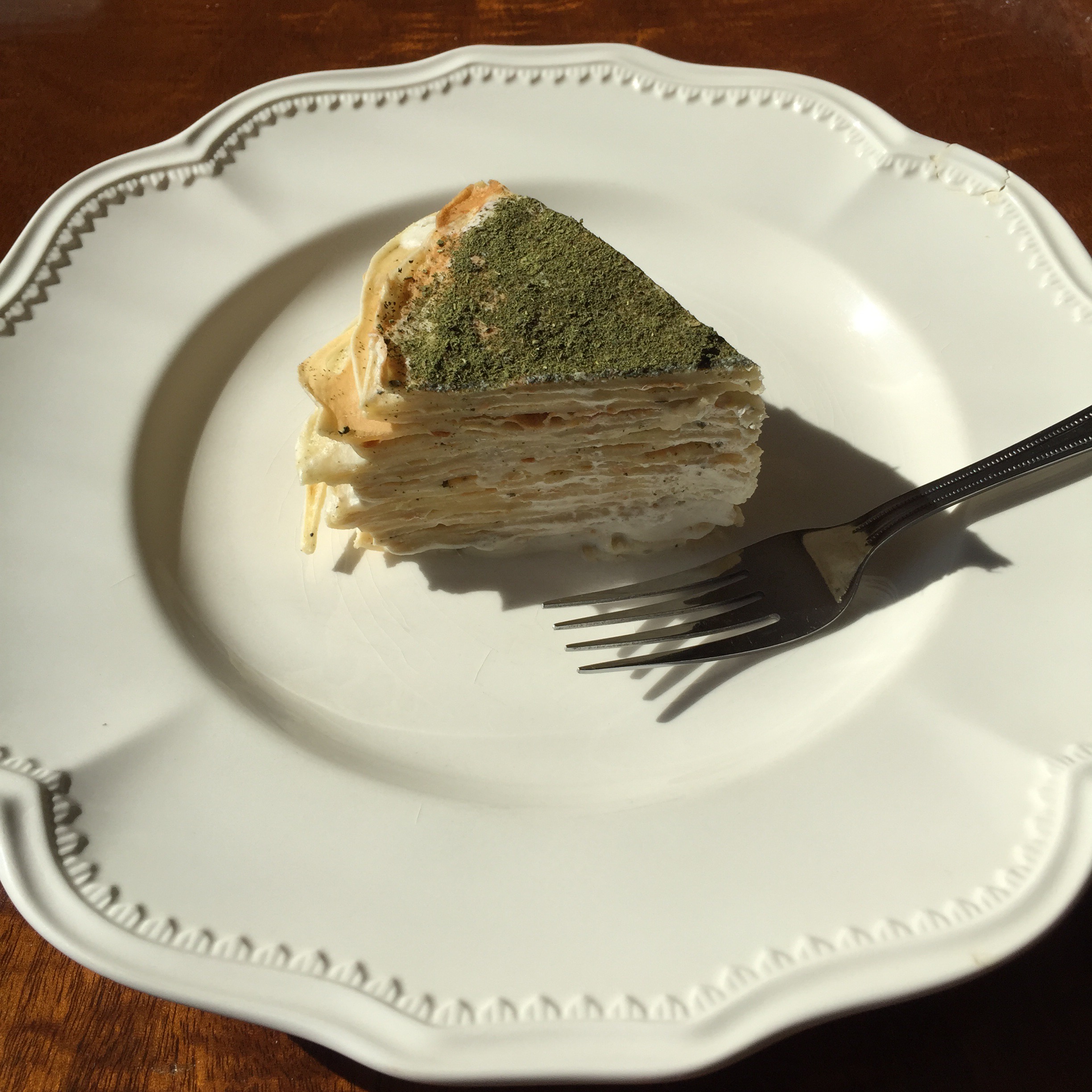 Lady K’s Matcha Ginger Millefeuille Crêpe Cake TheHungryTomato