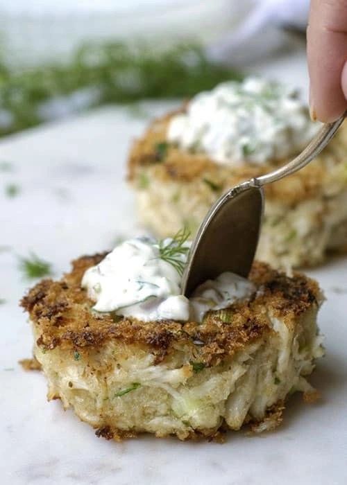 Crab Cake with Homemade Tartar Sauce The Hungry Waitress