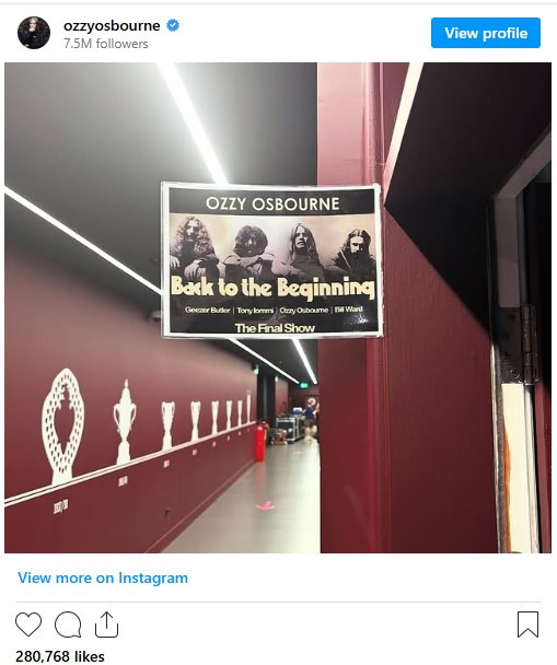 Ozzy Osbourne Posted a Touching Final Post on Social Media 1 Day Before