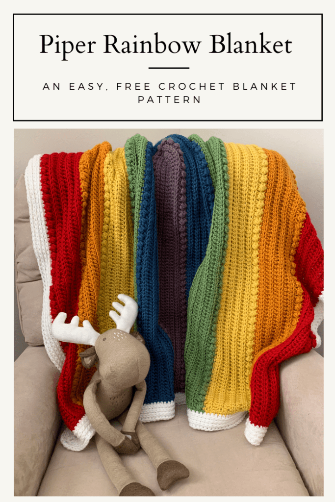 Piper Rainbow Crochet Blanket Free Pattern The Hyper Hook