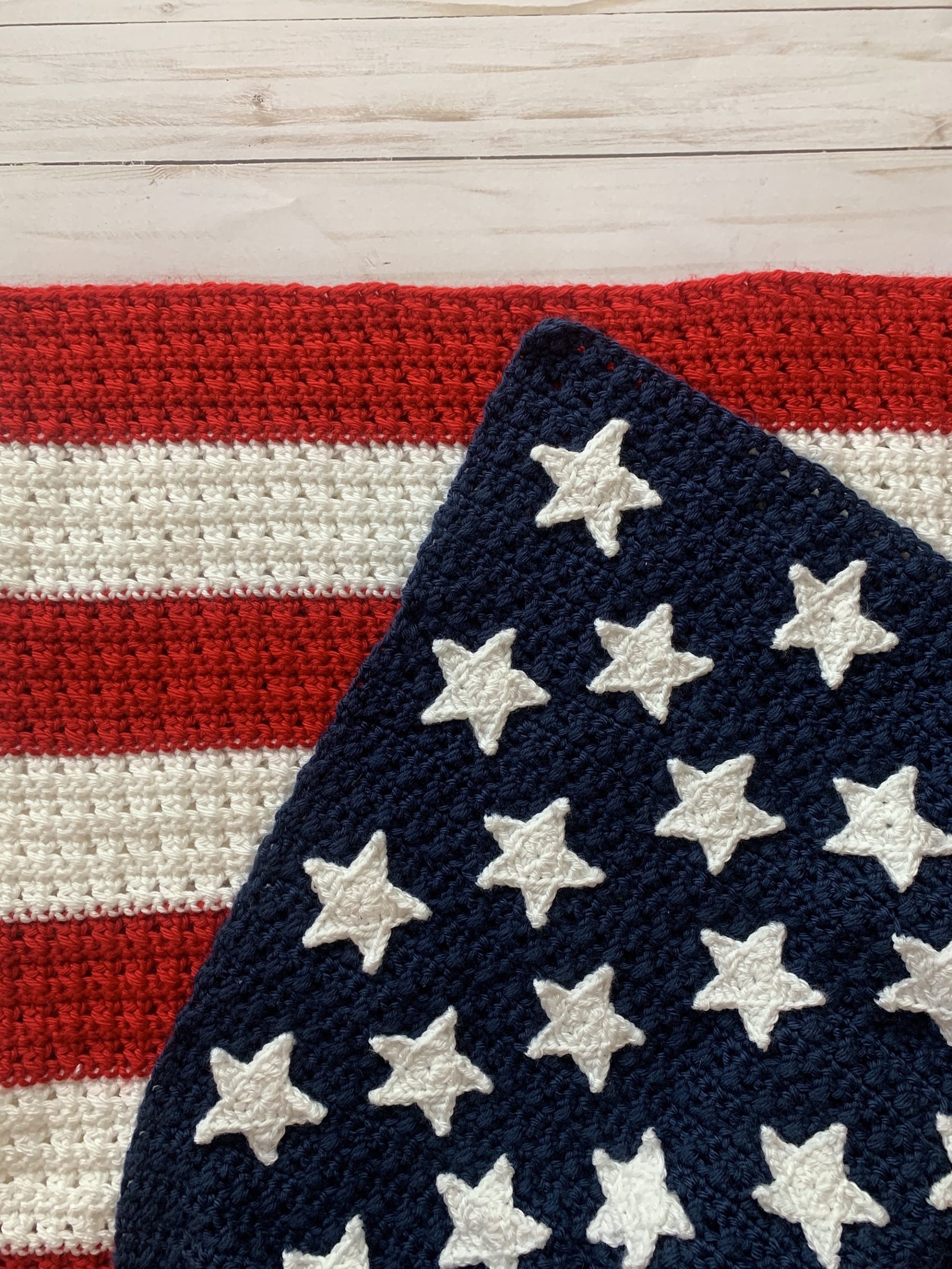 Crochet Blanket Pattern Americana Flag Blanket The Hyper Hook