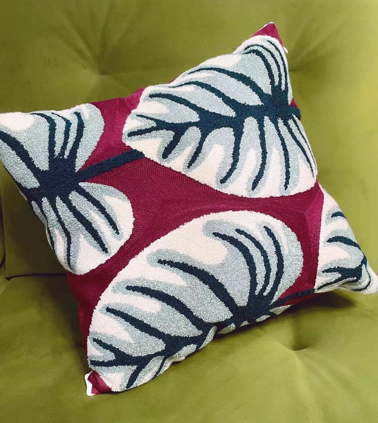 Floral Embroidery Pillow Cover The iambic