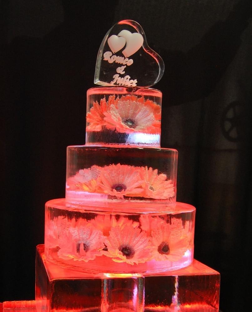 Three Tier Cake Ice Wedding Sculpture » Ice Sculptures Gallery » TheIceBox