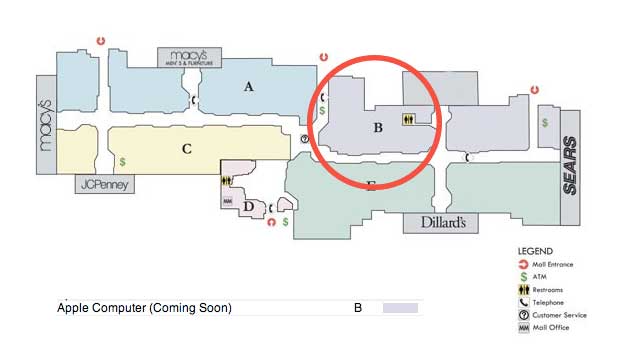 Willowbrook Mall Store Map