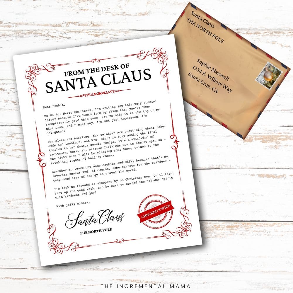 20 Cute & Free Printable Santa Letter Templates For Kids - The