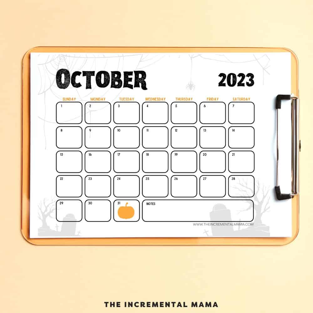 Free Printable Halloween Calendar 2025 Jazmin J. Thompson