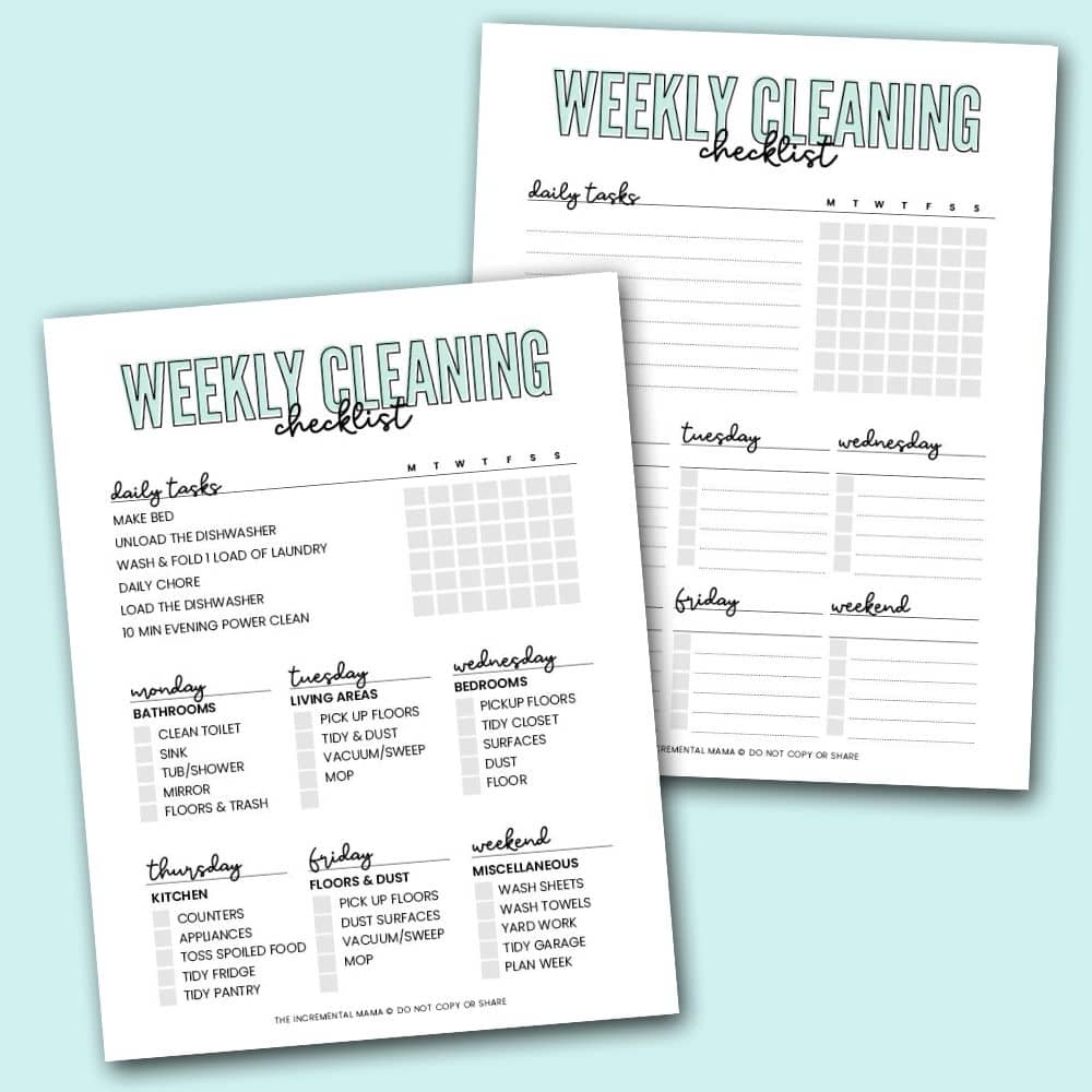 Weekly Cleaning Checklist Free Printable Cleaning Checklist Templates
