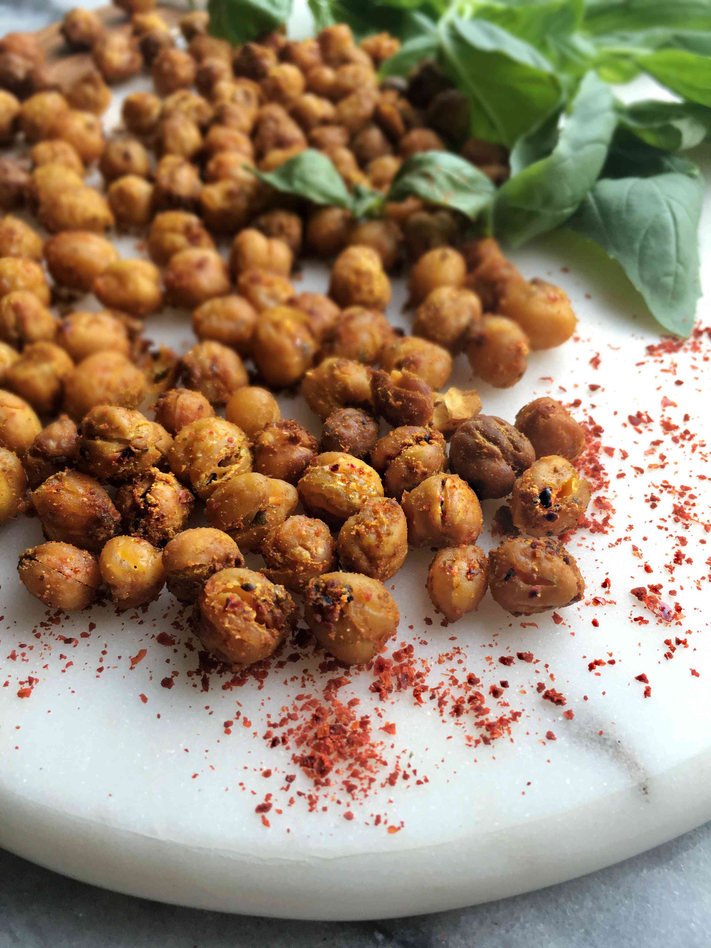 Spicy Roasted Chickpeas the indigo kitchen