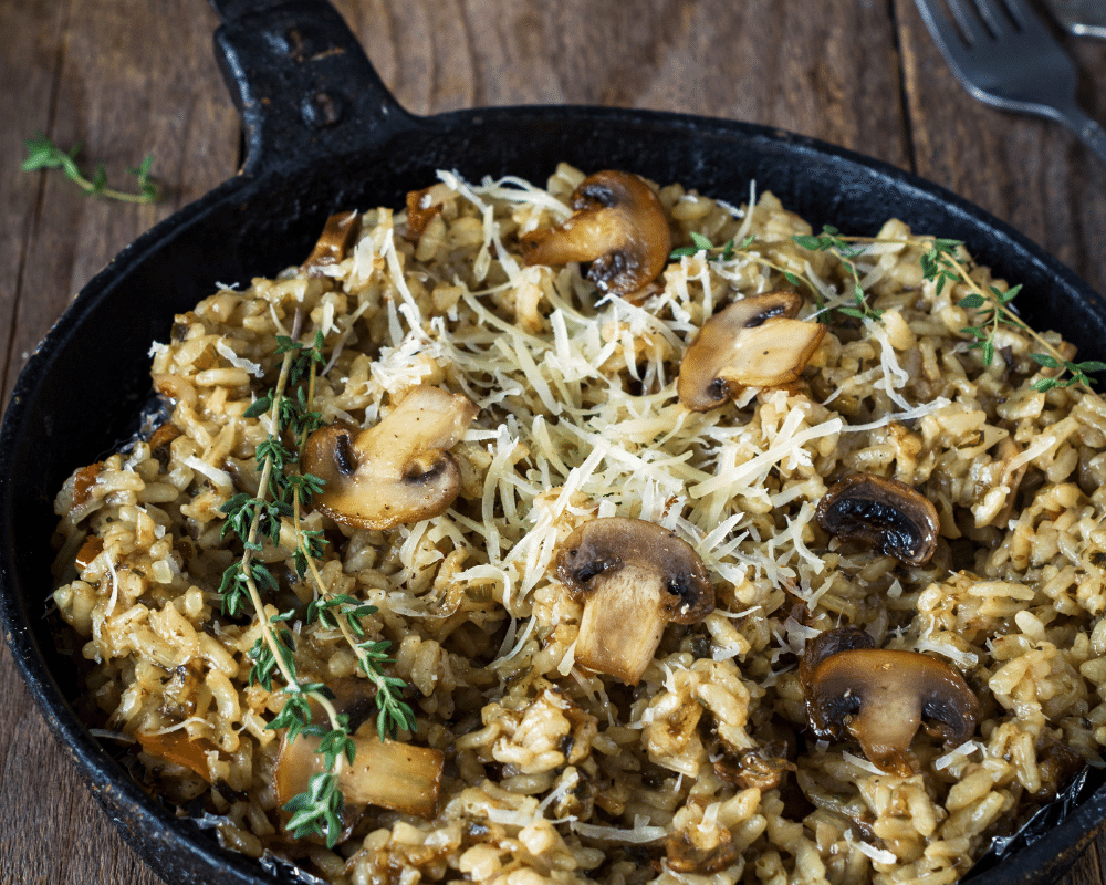 Herb Mushroom Risotto The Indulgent Yogi