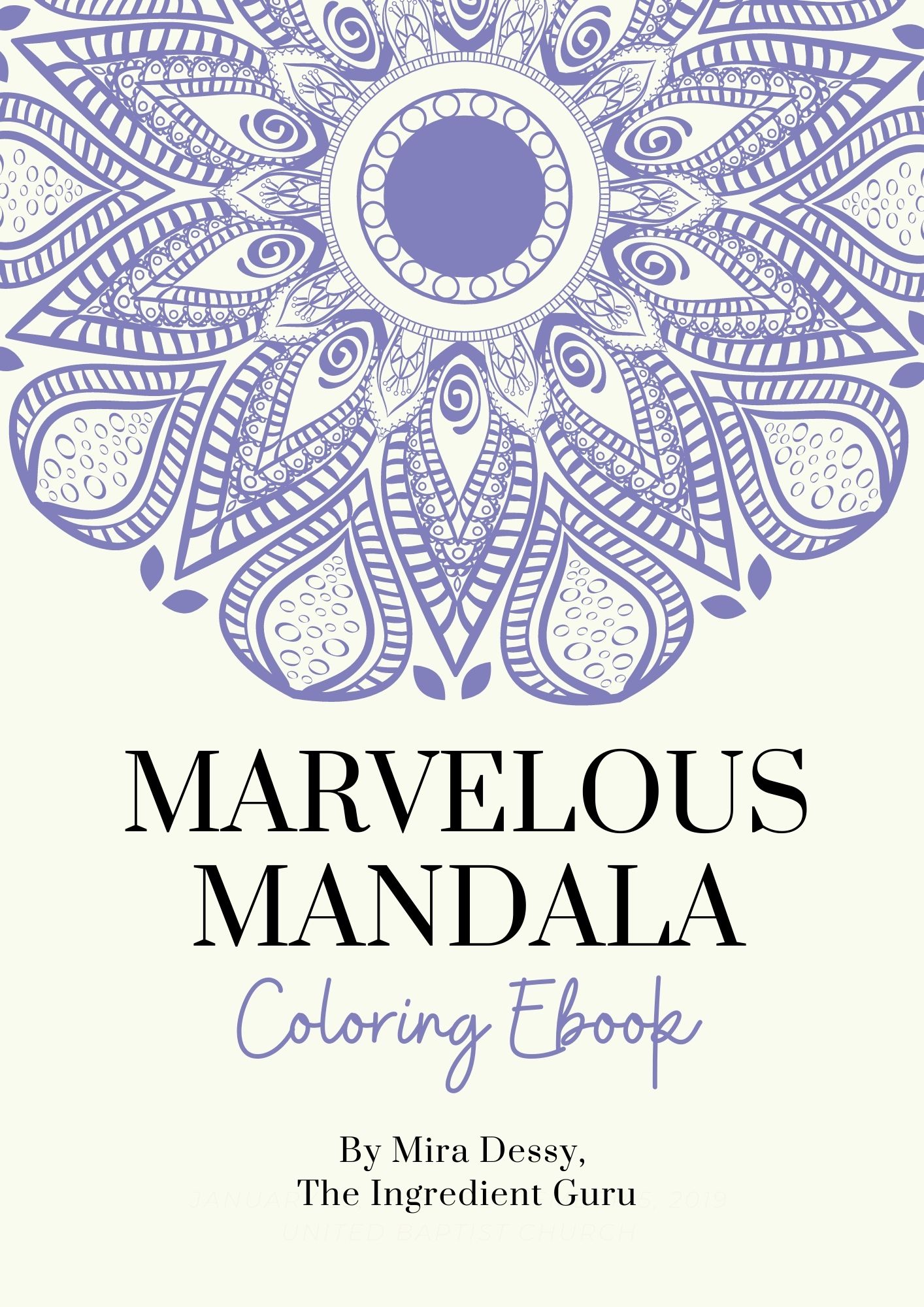 Mandala Coloring eBook The Ingredient Guru, Mira Dessy