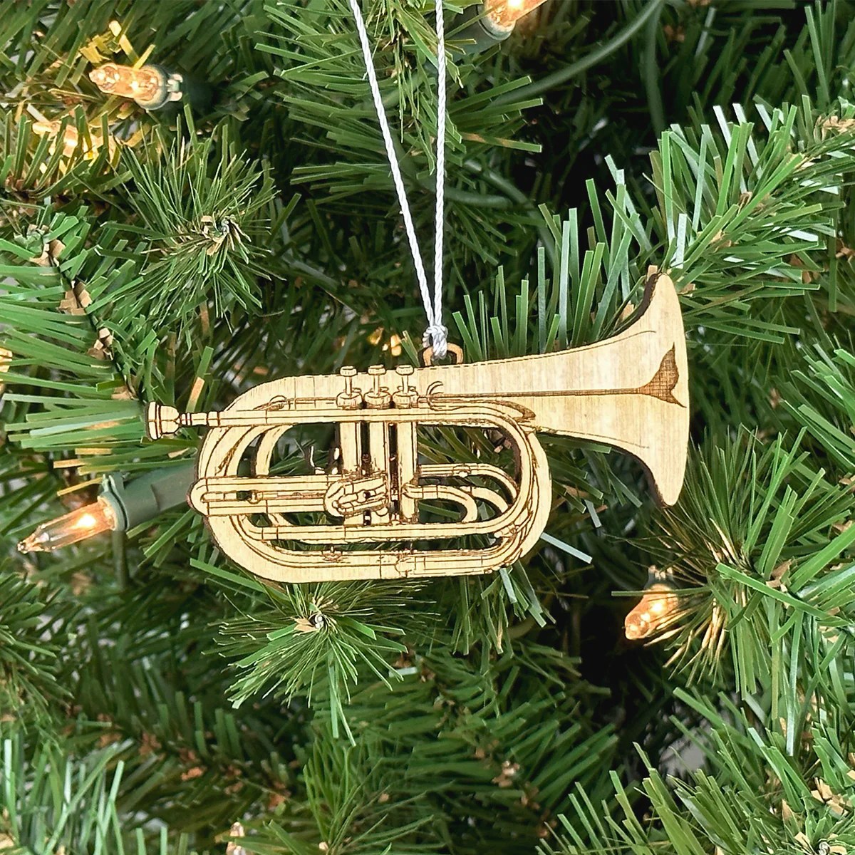 Baritone (Marching) Engraved Wood Ornament The Inspired Dragonfly