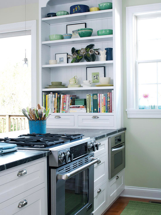 open storage organization display