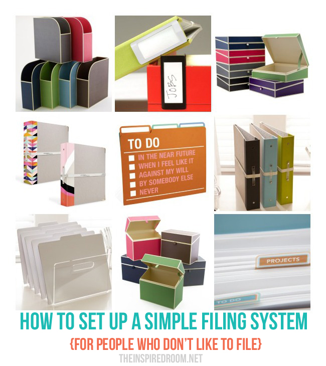 How to Set Up A Paper Filing System {For People Who Don't Like to File