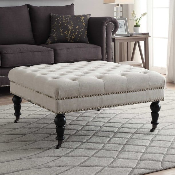 10 Tufted Ottomans (Instead of Coffee Tables!) The Inspired Room
