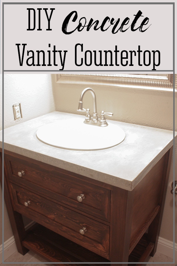 DIY Concrete Vanity Countertop The Inspired