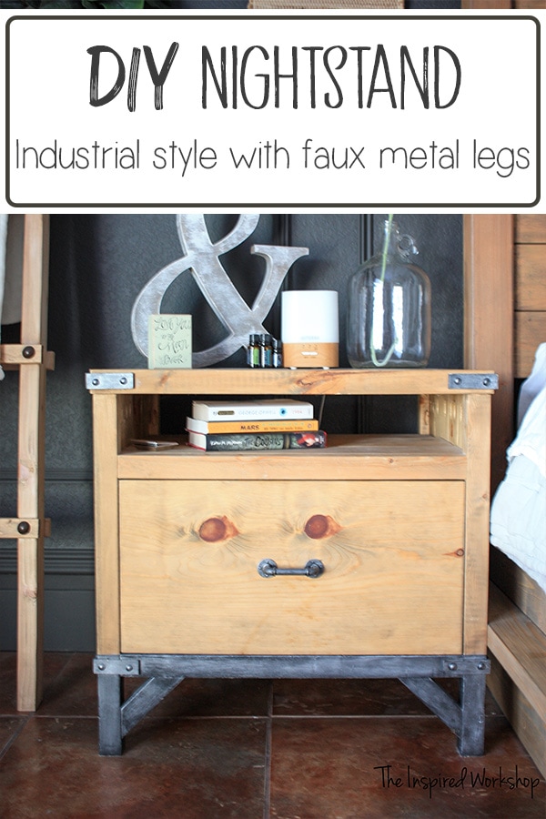 DIY Industrial Nightstand The Inspired