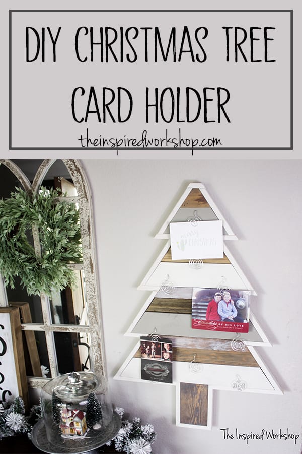 DIY Christmas Tree Card Holder The Inspired