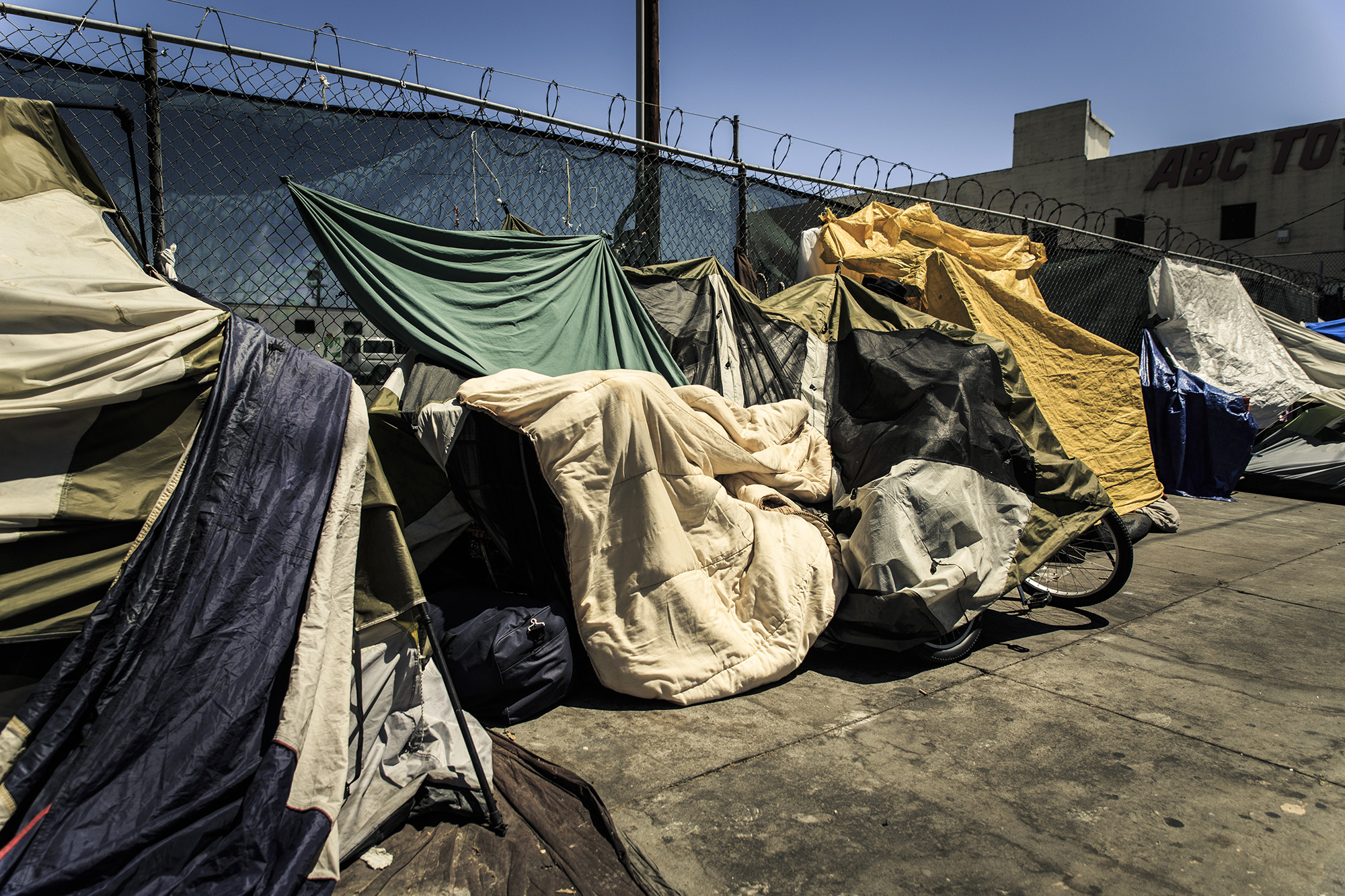 Scenes from Skid Row in Los Angeles