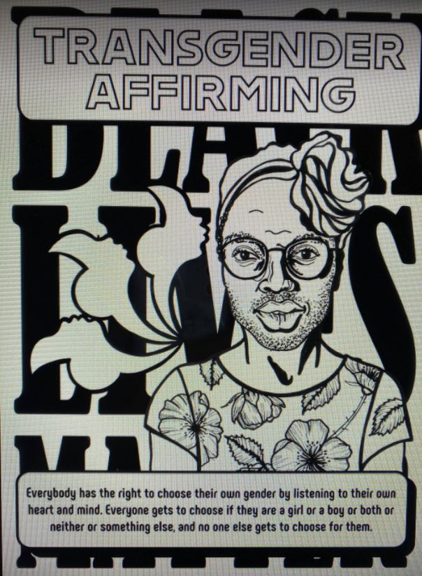 Elementaryaged coloring book for BLM week in Ames schools tells