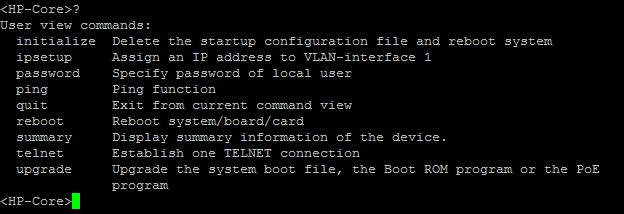 HP v1910-24G CLI Goody - The IT Hollow