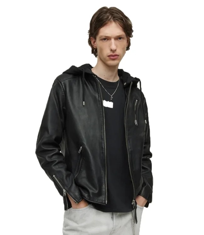 Harwood Leather Biker Jacket The Jacket Place