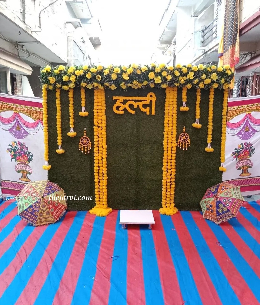 Haldi Background Decoration in gorakhpur