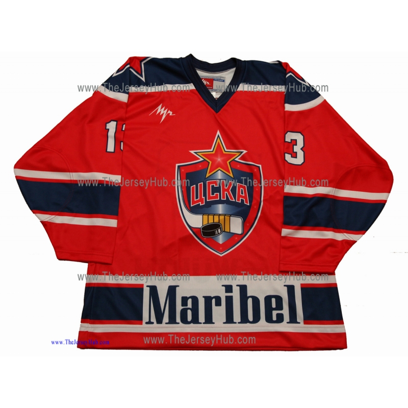 CSKA Moscow Red Army 200405 Russian Hockey Jersey Dark